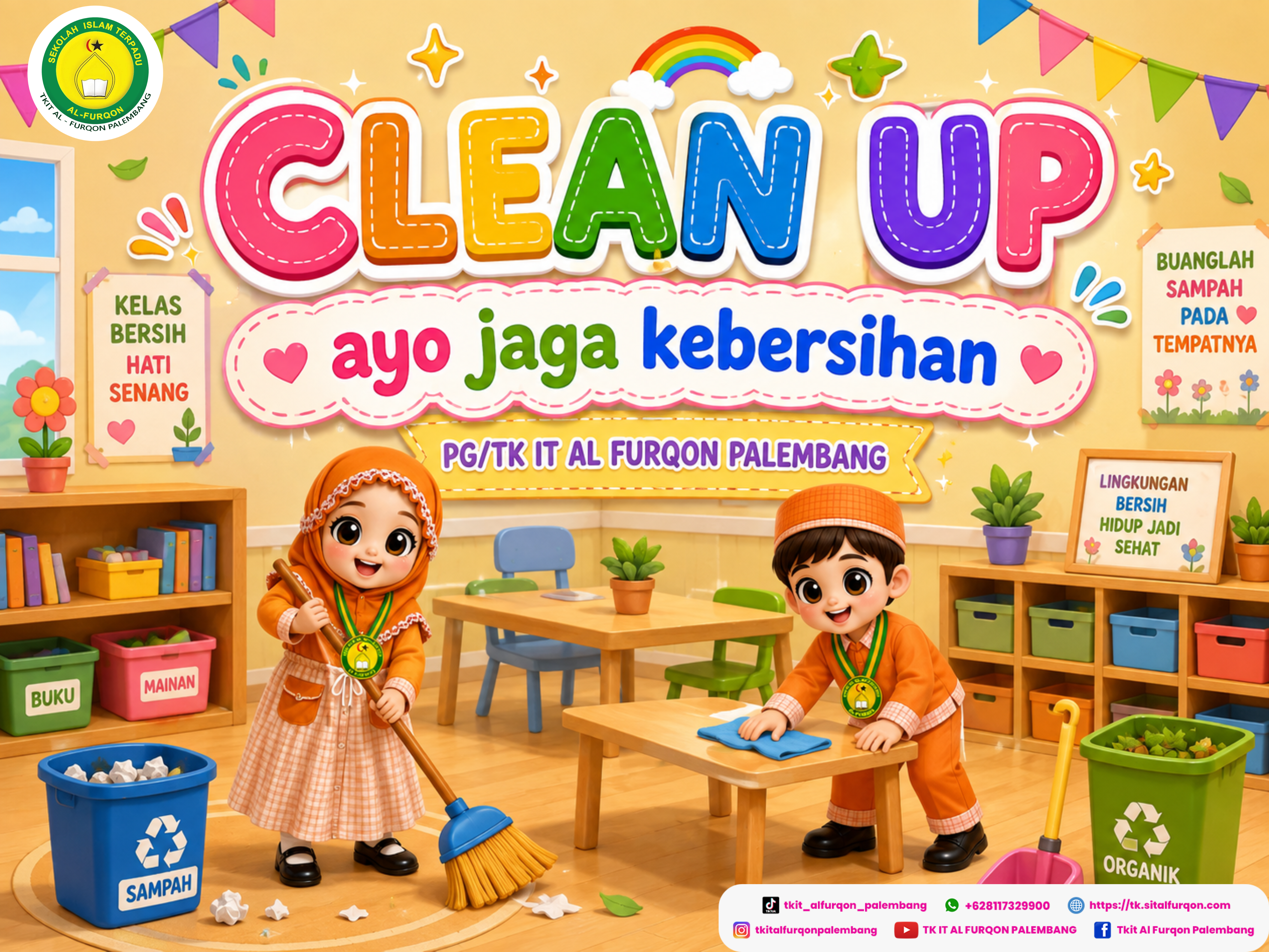 Mode Clean Up : Ayo Jaga Kebersihan = ON 💡🧹🧴🪣🧽